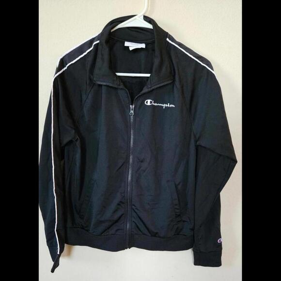 Champion Women's Black Zip-Up Jacket Size Medium - Picture 1 of 7